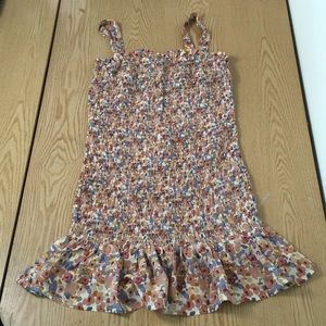 New Womens Shein Smocked Floral Dress Very Stretchy Soft Lightweight Size XS
